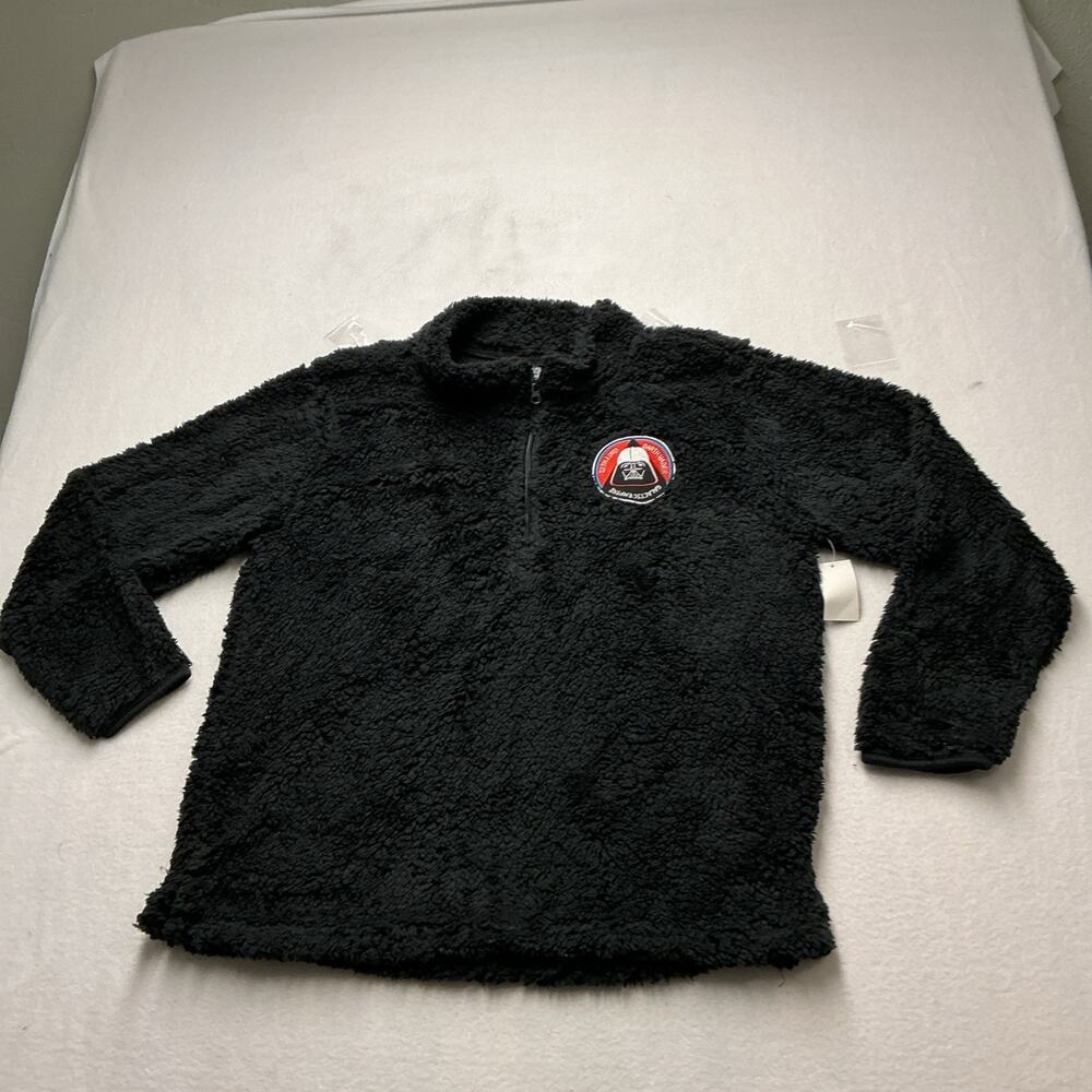 Star Wars Pullover Sz XXL Black Fleece Darth Vader Galactic Empire Patch, 4163